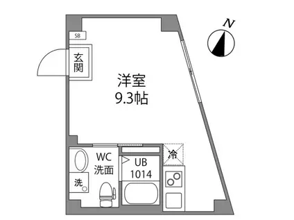 VARIE TAKENOTSUKA(ワンルーム/1階)の間取り写真