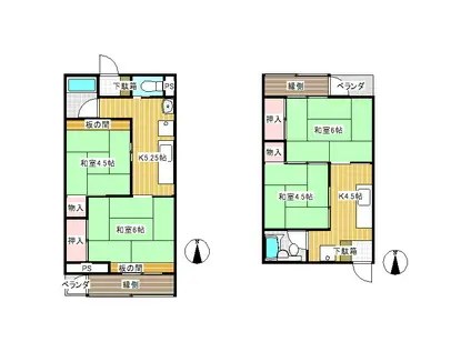 水野ビル(2K/3階)の間取り写真