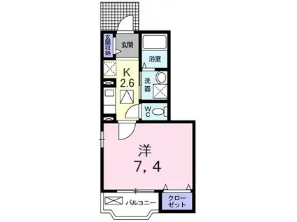 セレッソ(1K/1階)の間取り写真