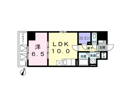 クラッテーロ相模ヶ丘(1LDK/5階)の間取り写真