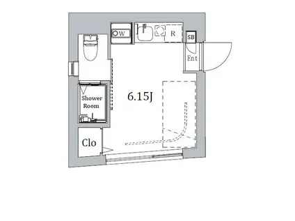 GRANDUO駒沢III(ワンルーム/2階)の間取り写真