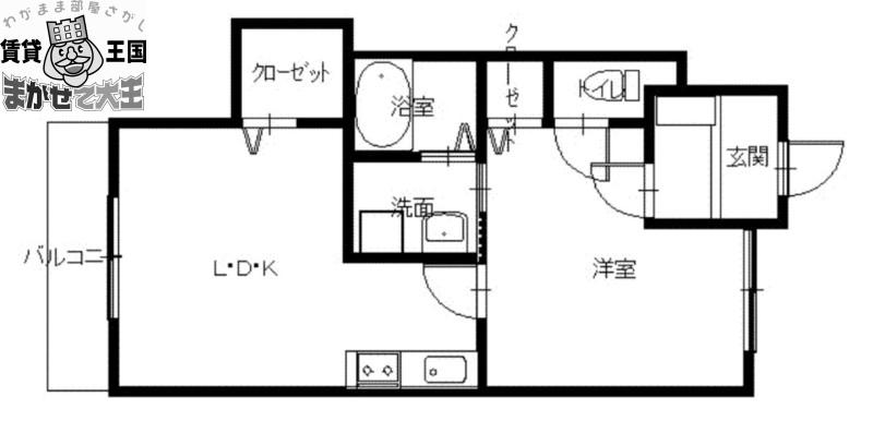 MODERN PALAZZO 文教通(1LDK/10階)の間取り写真