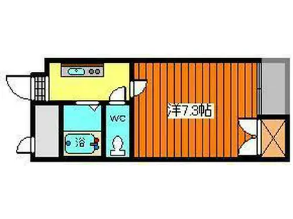 FEEL YOKOTE2(1K/2階)の間取り写真