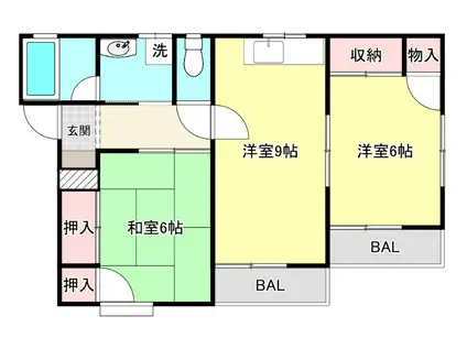 FNハイツ(2LDK/1階)の間取り写真