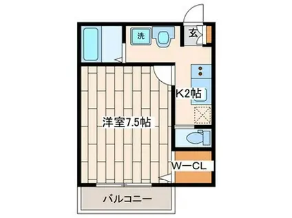 VILLAGE磯子II(1K/3階)の間取り写真