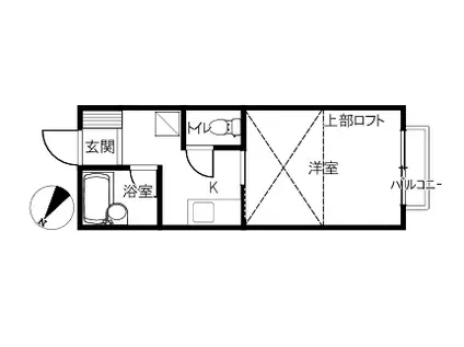 BURNS(1K/1階)の間取り写真