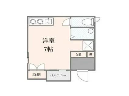 ベル エトワール(ワンルーム/1階)の間取り写真