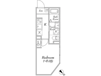IL MEZZO DI TOKYOTRE(1K/2階)の間取り写真