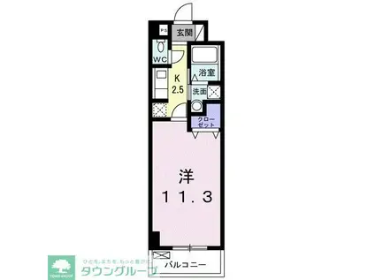 サンストリーム(1K/3階)の間取り写真