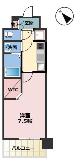 ミラージュパレスLOTUS LIFE(1K/9階)の間取り写真