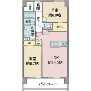 MOTTIIII(2LDK/3階)の間取り写真