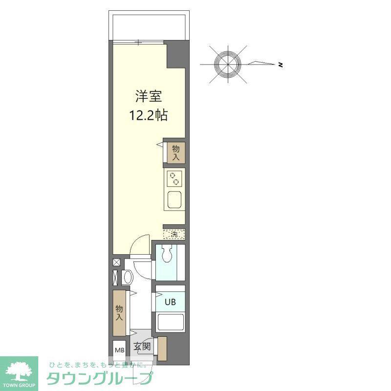 コーストワン(ワンルーム/6階)の間取り写真