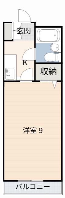 サンコートYOSHIKAWA(1K/2階)の間取り写真