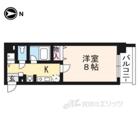 PARK ウエスト雅(1K/1階)の間取り写真