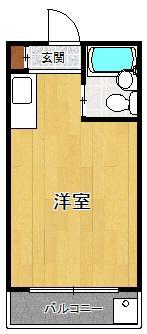 メゾンドアトラー(ワンルーム/3階)の間取り写真