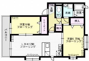 T&M東雲II(2LDK/2階)の間取り写真