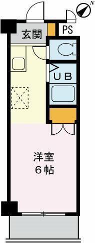 グリーンハイム吉澤I(1K/1階)の間取り写真