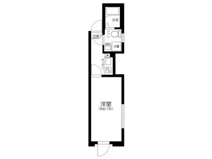 クレアリス小岩(1K/1階)の間取り写真