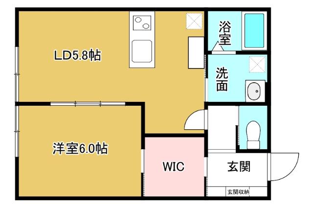 ROYAL MINT(1LDK/2階)の間取り写真