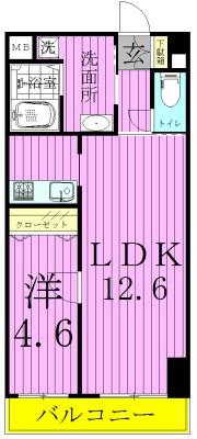 ストライブ(1LDK/3階)の間取り写真