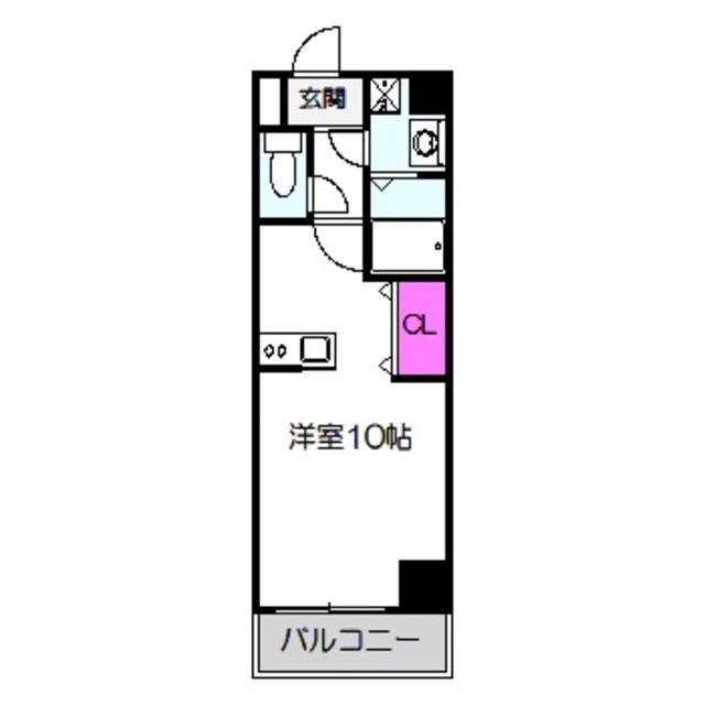VEGA玉造(ワンルーム/3階)の間取り写真