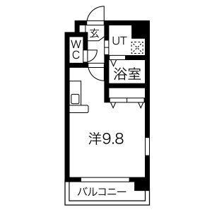 ヴィラ原山 南館(ワンルーム/3階)の間取り写真
