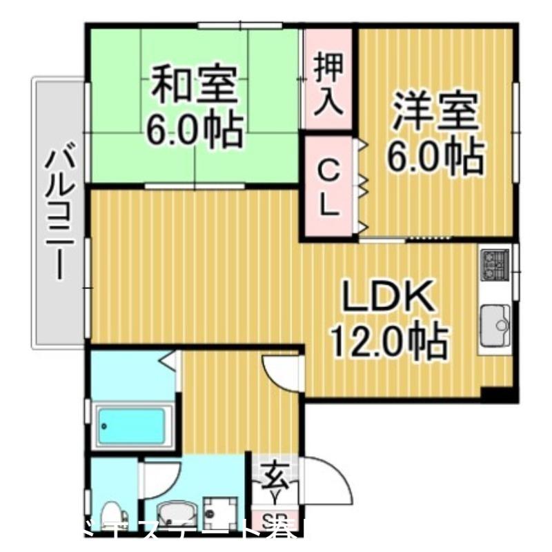 セジュールリカーII(2LDK/2階)の間取り写真