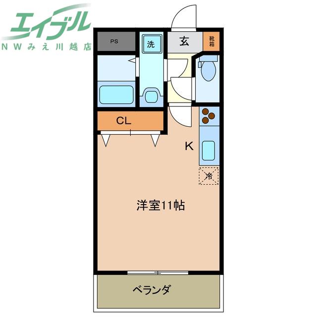 スターブル(ワンルーム/2階)の間取り写真