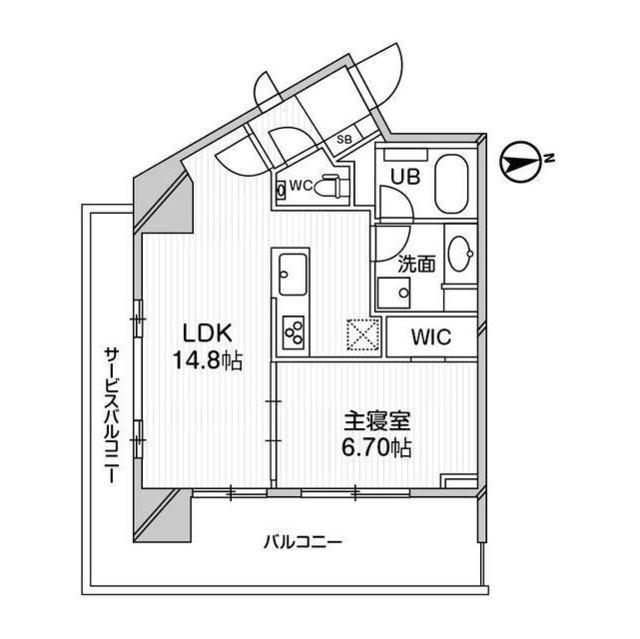 M白金台(1LDK/9階)の間取り写真