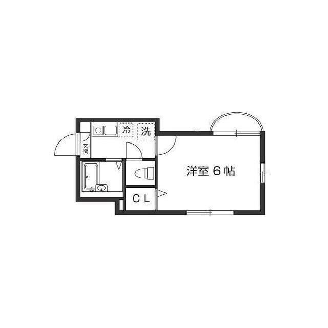 セレ青葉台(1K/1階)の間取り写真
