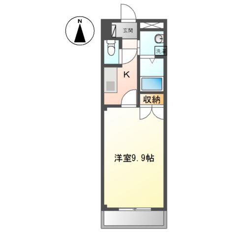 サンシャイン ビレッジ(1K/2階)の間取り写真
