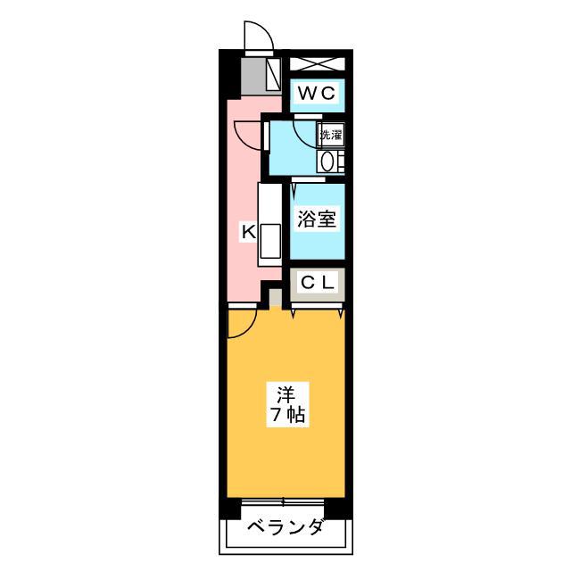 ADD SQUARE(1K/1階)の間取り写真
