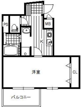 アベニュー岡(1K/5階)の間取り写真