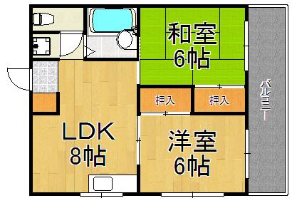 RAPPORT HARUNA(2DK/3階)の間取り写真