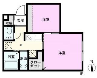 台東区清川1丁目マンション(2K/1階)の間取り写真