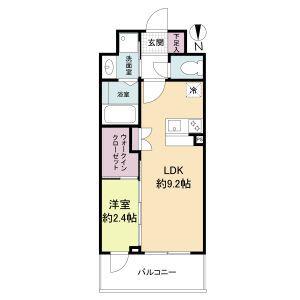 セレニテ谷町四丁目アリエ(1LDK/10階)の間取り写真