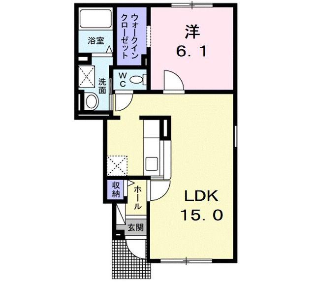 アメニティスクエア ファミエIII(1LDK/1階)の間取り写真