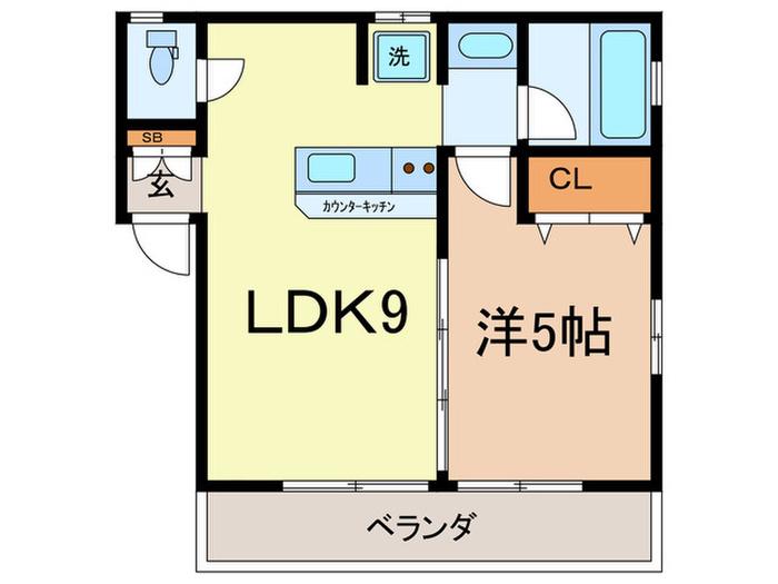 ウキマPCアネックス(1LDK/2階)の間取り写真