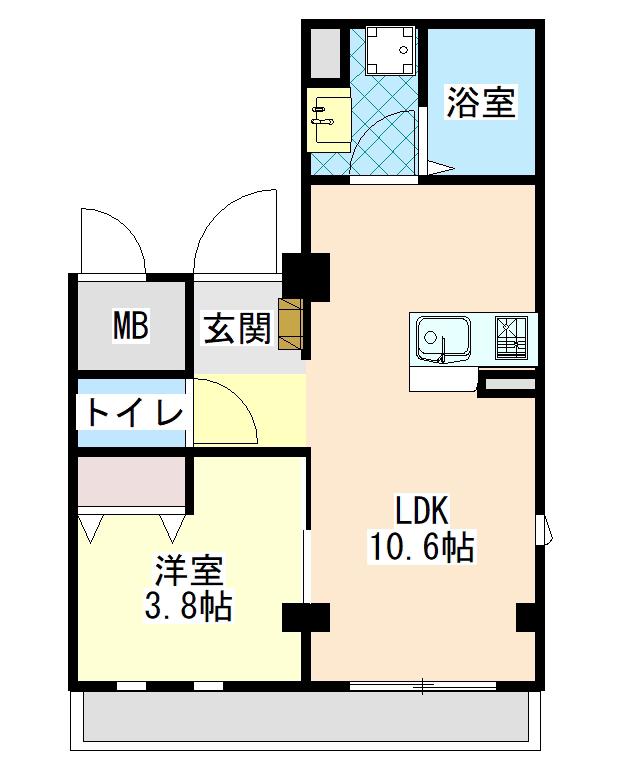 ハイステージ金沢文庫II(1LDK/4階)の間取り写真