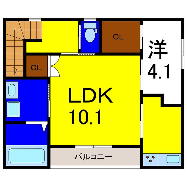 LEAO DE OURO(1LDK/2階)の間取り写真