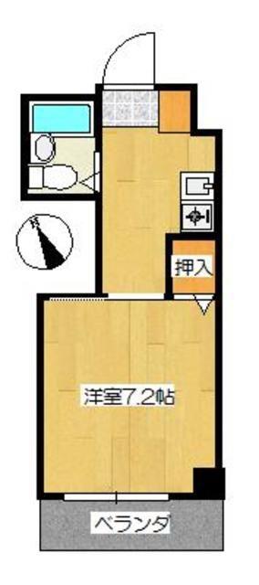 グレース北馬込(1K/3階)の間取り写真