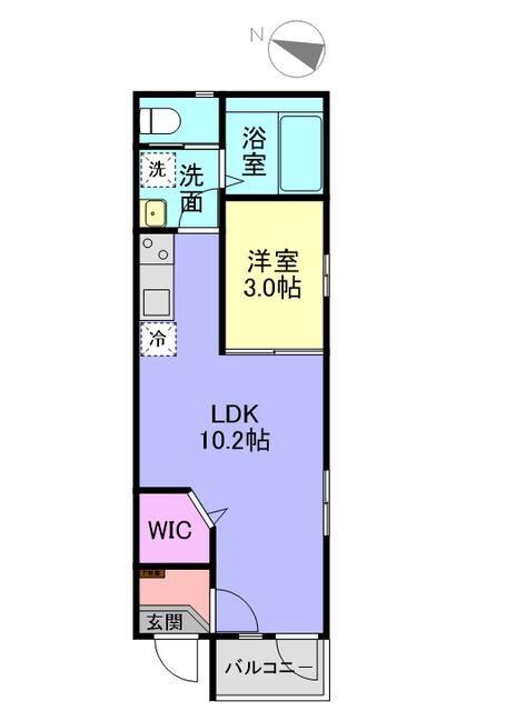 トレスコーマ6TH(1LDK/2階)の間取り写真