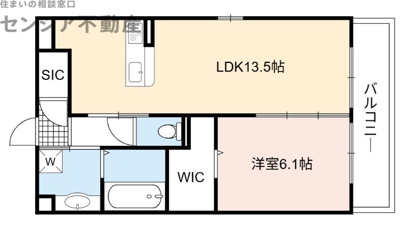 ルミナーレM&K(1LDK/3階)の間取り写真
