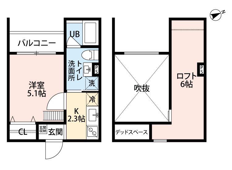 MAISON NOIRE(1K/2階)の間取り写真