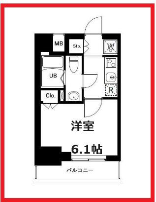 アーバンパークお花茶屋(1K/4階)の間取り写真