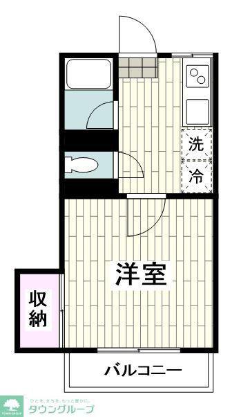 笠間ハイツN棟(1K/1階)の間取り写真
