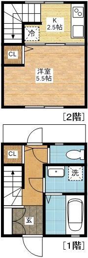 SIGNPOST十人町(1K/1階)の間取り写真