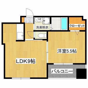 プリセント武之橋(1LDK/7階)の間取り写真