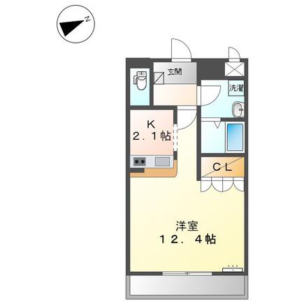 フレッシュパレス堀越(1K/1階)の間取り写真