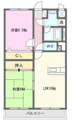 グランシャリオ(2LDK/1階)の間取り写真